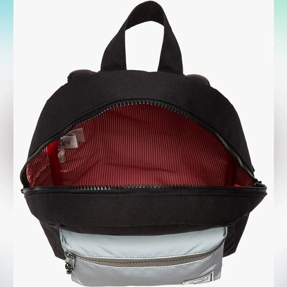 Herschel Supply Co. Heritage Kids Black Reflective Rubber Mini Backpack Bag